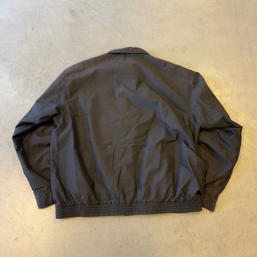 Chaps Mens XL Black Full Zip Harrington Jacket Windbreaker Plaid Lined Casual - Picture 3 of 6